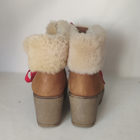 J. Crew Nordic wedge boots winter hiking style sz 8 - Picture 5 of 11